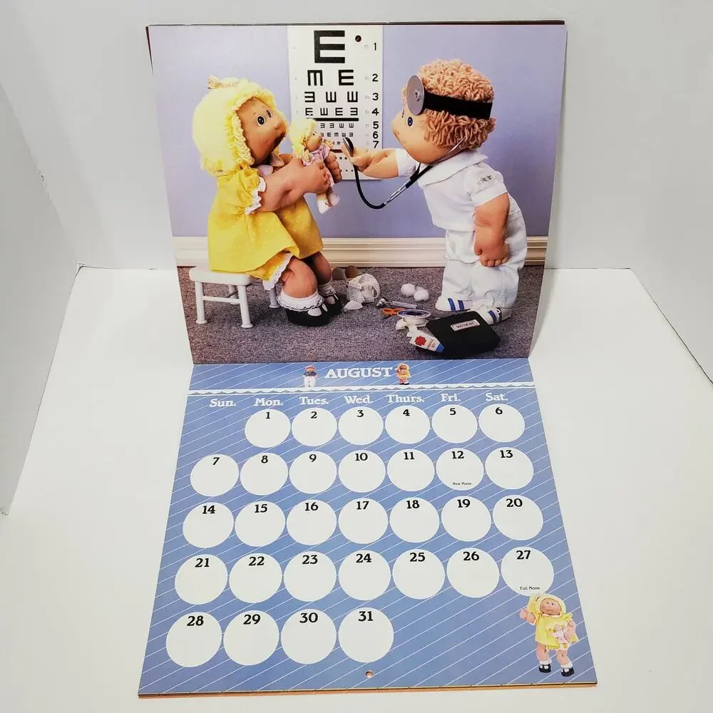 Vtg 1988 Cabbage patch Kids Wall Calendar UNUSED New Old Stock